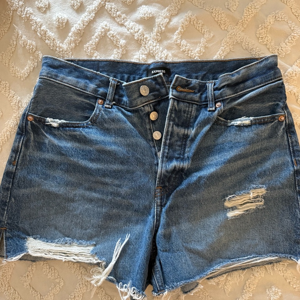 Express Denim Mom Shorts